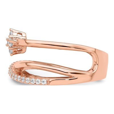 Rose Gold-Plated Sterling Silver CZ 27-Stone Ring – view 5