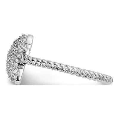 Sterling Silver CZ Butterfly Ring – view 3