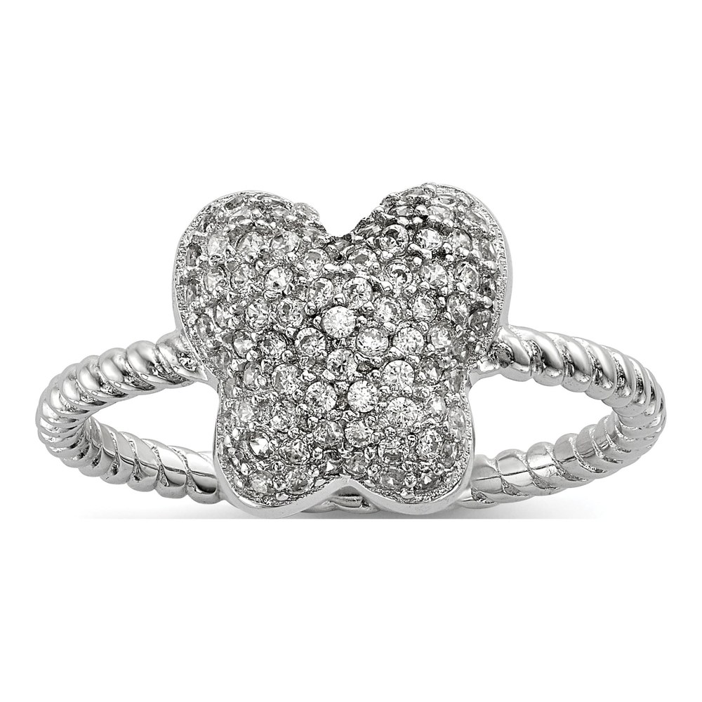 Sterling Silver CZ Butterfly Ring