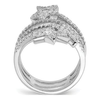 Sterling Silver CZ Star Ring – view 3