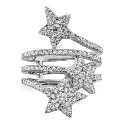 Sterling Silver CZ Star Ring – view 5