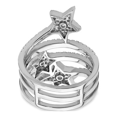 Sterling Silver CZ Star Ring – view 6