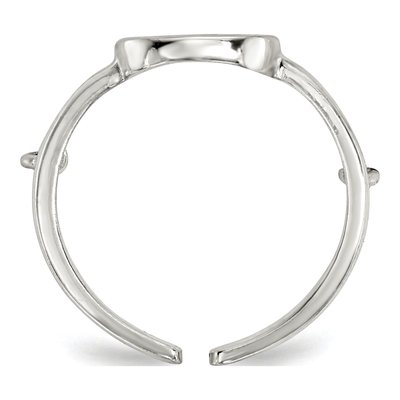 Sterling Silver Peace Double Ring – view 2