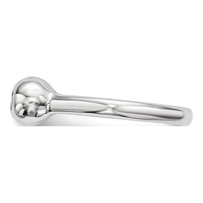 Sterling Silver Adjustable CZ Cuff Ring | Rhodium – view 3
