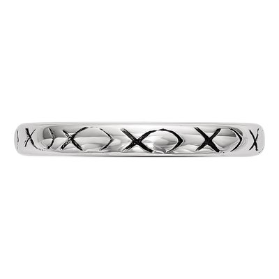 Sterling Silver Ichthus Ring – view 4