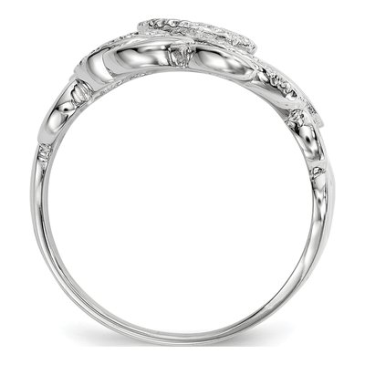 Sterling Silver Textured Circles Ring – view 3