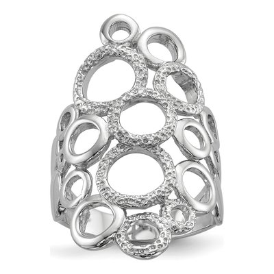 Sterling Silver Textured Circles Ring
