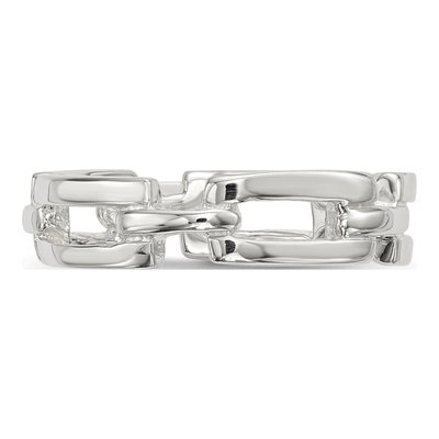 Sterling Silver Fancy Link Ring – view 4