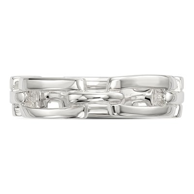Sterling Silver Fancy Link Ring – view 5