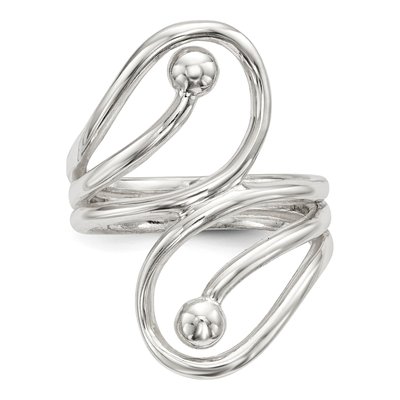 Sterling Silver Fancy Swirl Ring – view 5