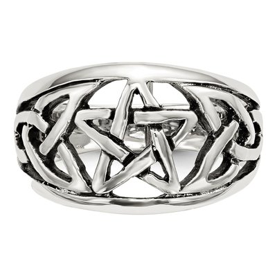 Sterling Silver Oxidized Star Ring – view 4