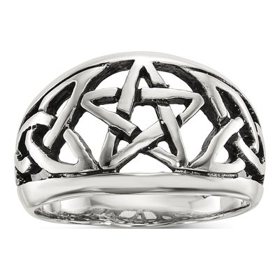 Sterling Silver Oxidized Star Ring