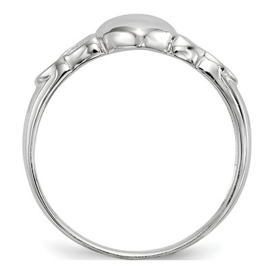 Sterling Silver Claddagh Ring | Rhodium-Plated – view 3
