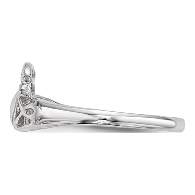 Sterling Silver Claddagh Ring | Rhodium-Plated – view 4