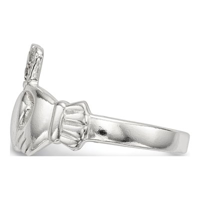 Sterling Silver CZ Claddagh Ring – view 4