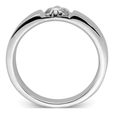 Sterling Silver Fleur de Lis Band – view 2