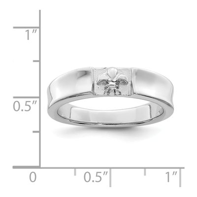 Sterling Silver Fleur de Lis Band – view 5