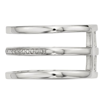 Sterling Silver Diamond Ring – view 4
