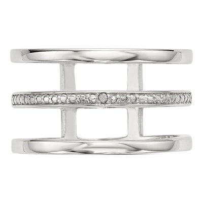 Sterling Silver Diamond Ring – view 5
