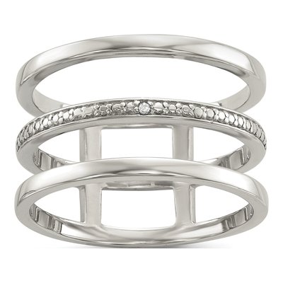 Sterling Silver Diamond Ring