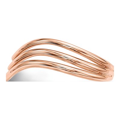 Rose Gold-Plated Sterling Silver 3-Band Fashion Band – view 4