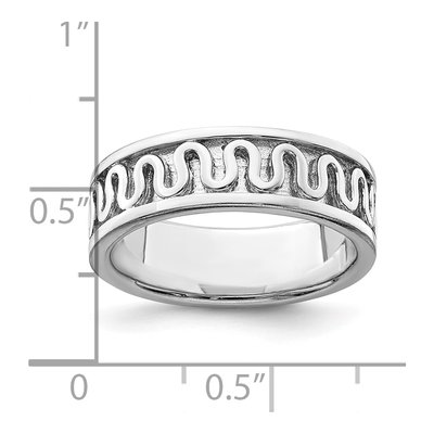 Sterling Silver 6mm Ribbon Band – view 5
