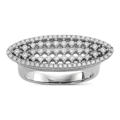 Sterling Silver CZ Pure Fire Ring