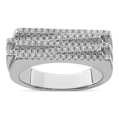Sterling Silver CZ Pure Fire Ring