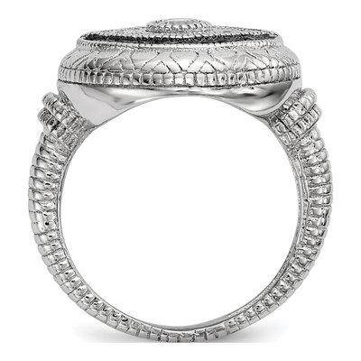 Sterling Silver CZ Evil Eye Ring – view 3