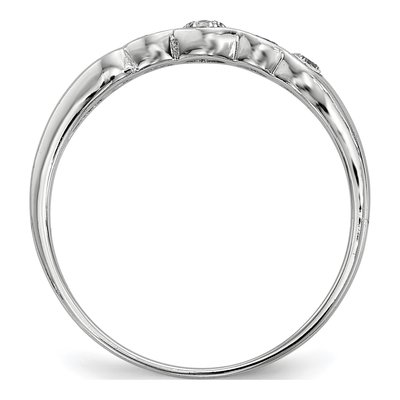 Sterling Silver CZ 5-Stone Bezel Ring – view 3