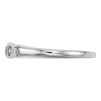 Sterling Silver CZ 5-Stone Bezel Ring – view 4