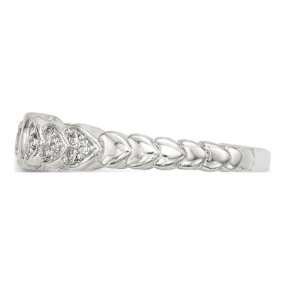 Sterling Silver CZ Fancy Engagement Ring – view 4