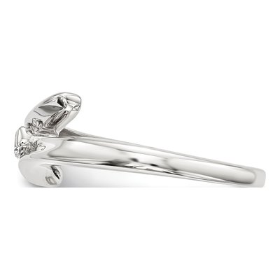Sterling Silver CZ Round Solitaire Ring – view 3