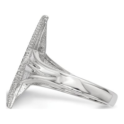 Sterling Silver CZ Moon Star Ring – view 4