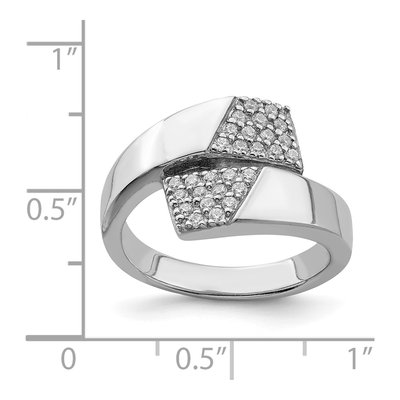 Sterling Silver CZ Cluster Ring – view 6