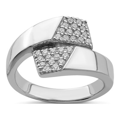Sterling Silver CZ Cluster Ring