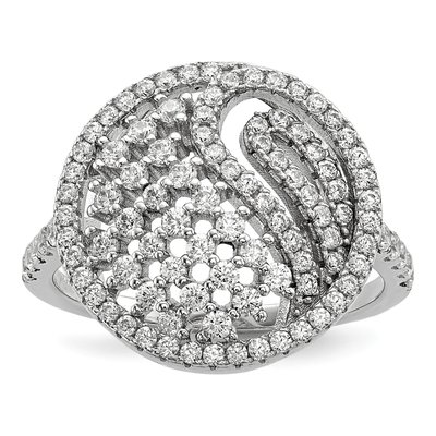 Sterling Silver CZ Pure Fire Ring