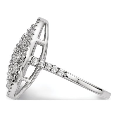 Sterling Silver CZ Cluster Ring – view 4
