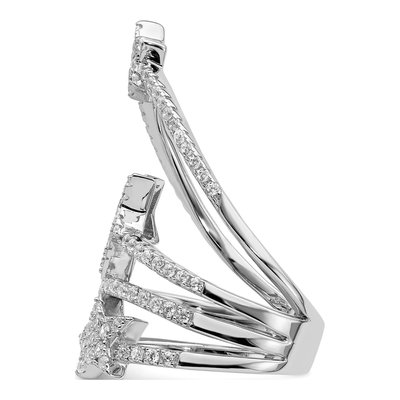 Sterling Silver CZ Star Ring – view 4