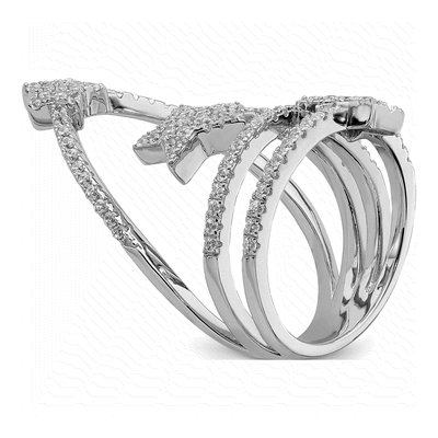 Sterling Silver CZ Star Ring – view 7