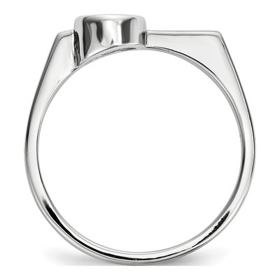 Sterling Silver CZ Round Ring – view 3