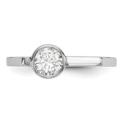Sterling Silver CZ Round Ring – view 5