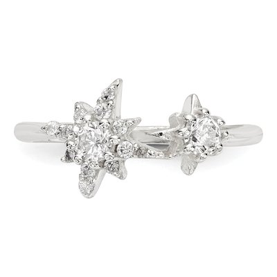 Sterling Silver CZ Stars Ring – view 4