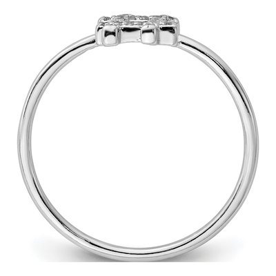 Sterling Silver CZ Hashtag Ring – view 2