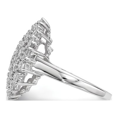 Sterling Silver CZ Square Ring – view 4