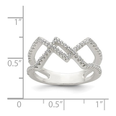 Sterling Silver CZ Fashion Ring – view 5