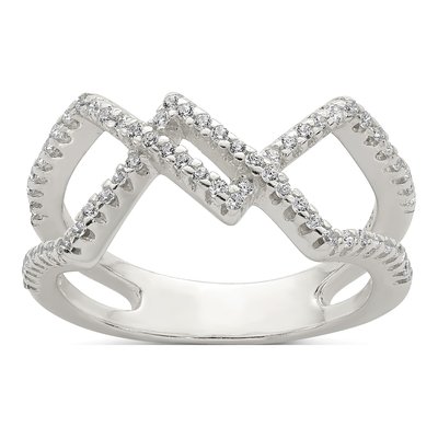 Sterling Silver CZ Fashion Ring