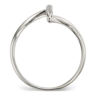 Sterling Silver CZ Bar Ring – view 3