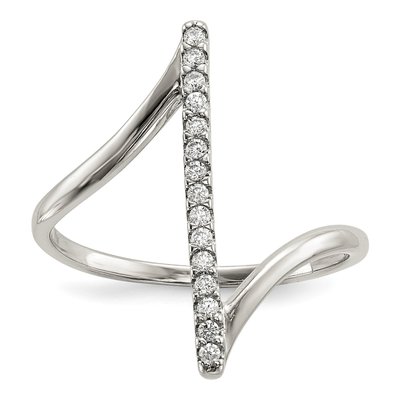 Sterling Silver CZ Bar Ring