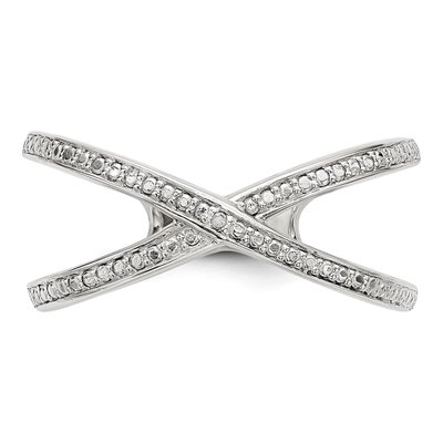 Sterling Silver Diamond Ring – view 5
